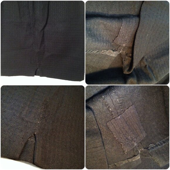Vintage 60s Union-Made Wiggle Pencil Skirt Lady-S(4) Tweed Wool Metal Side-Zip - Picture 6 of 7